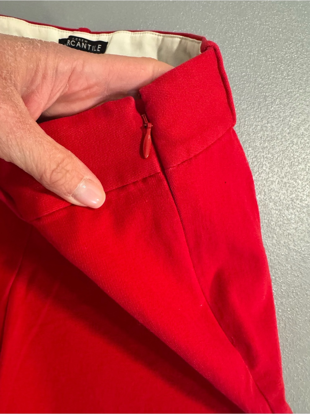 J. Crew Mercantile Red Cotton Slim Fit Dress Pants Size 8 - Picture 4 of 10